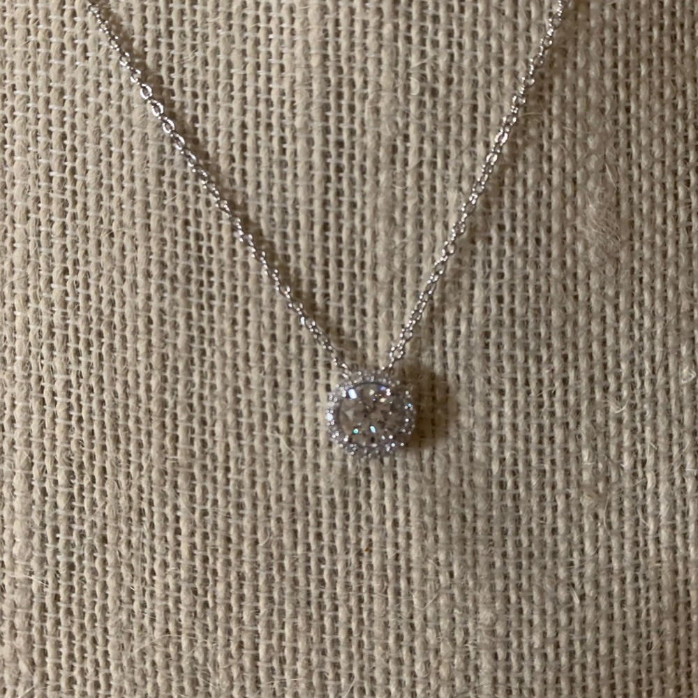 Sterling 92.5 silver and CZ necklace